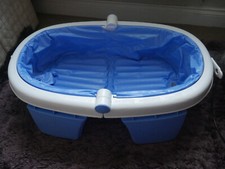 Portable Travel Bath Inflatable Bottom, Free Standing, Folds in Half Easy Store