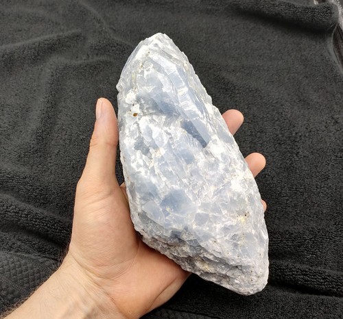 Large blue calcite - calcite, raw