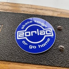 Zorlac Skate Tough Or Go Home Blue Skateboard Sticker - 1980s