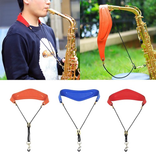 Leather saxophshoulder strap - saxophshoulder,