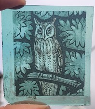 Owl stained glass antique green piece window birds owls bird