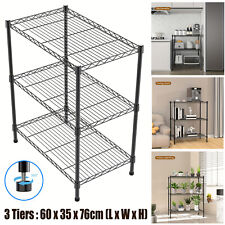 Shelving Rack 3 Tier Storage Shelf Unit Stand Kitchen Office Garage Furniture 