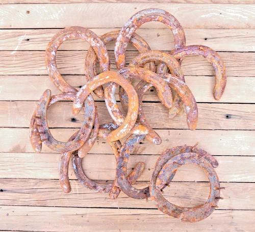 Used horseshoe rusty - horseshoe, cowboy