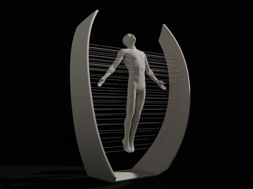 Floating male sculpture - male, |