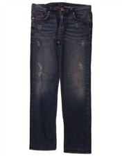 ARMANI EXCHANGE Mens Straight Jeans W34 L34 Navy Blue Cotton BE06