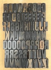 Wooden Letterpress Type Wood Poster Type Printing Caps 12 Line 52mm #5