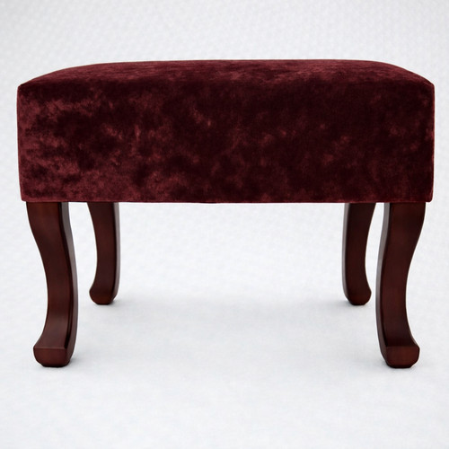 Crushed velvet ottoman - ,