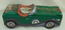 Old Vintage Marks & Spencer Green Sports Car Biscuit Sweet Chocolate Tin - Empty