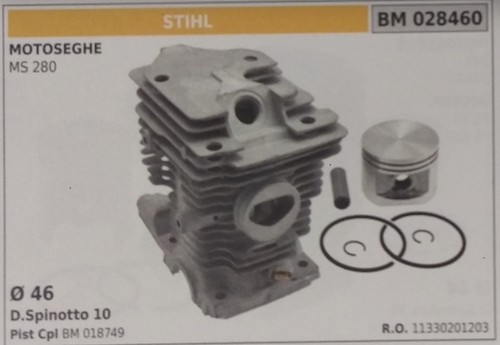 Cylinder and piston complete - and,