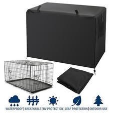 Dog Crate Cover Indoor Outdoor Waterproof Windproof Oxford Pet Cage Kennel Cover