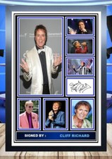(373) cliff richard signed photograph unframed/framed Music Memorabilia  reprint