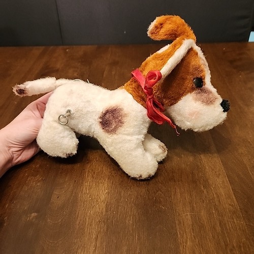 Vintage plush puppy dog - puppy, wind