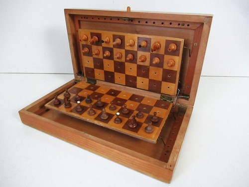 Antique travel chess - ,