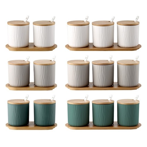 Porcelain condiment jar - porcelain, spice
