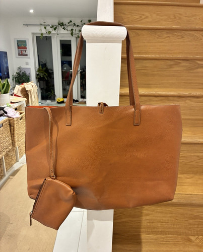 Brown pebbled leather large - brown,