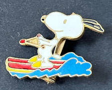 SNOOPY Pin Badge Water Ski