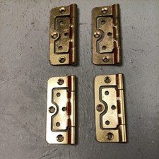 4 x Flush Door Hinges ZINC or