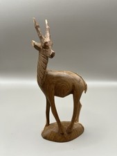 Vintage Carved Wooden Antelope