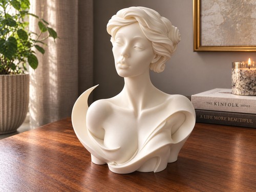 Elegant abstract female bust - abstract,