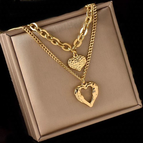 Gold chain necklace - chain, big