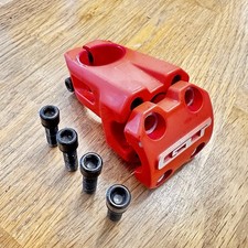 VERY RARE G.T BMX Factory Red Threadless Stem Old Mid School Headset 1 1/8”