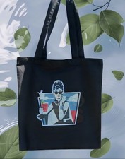 Audrey Hepburn Black Cotton Shopping Tote Bag