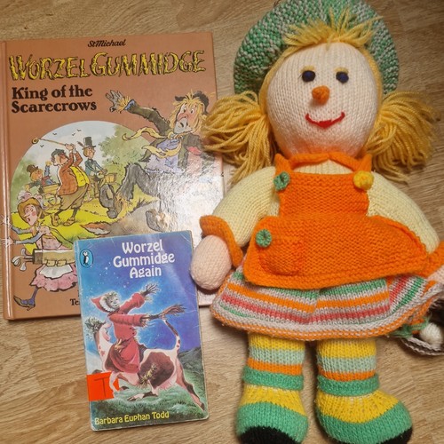 Hand knitted sally scarecrow - knitted,