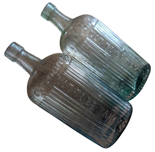 Vintage glass poison - poison, bottles