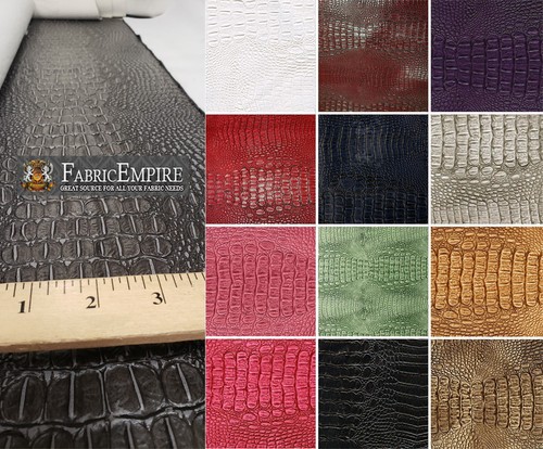 Crocodile vinyl tolex fabric - crocodile,