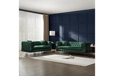 Velvet fabric chesterfield - velvet,