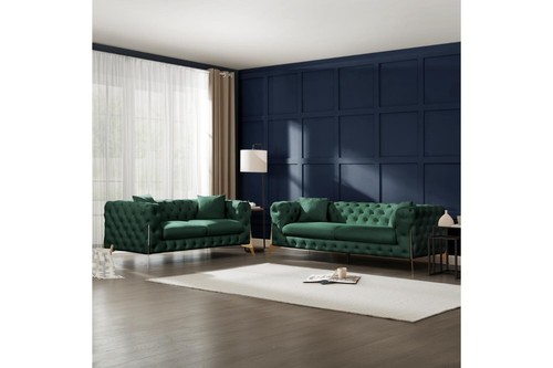 Velvet fabric chesterfield - velvet,