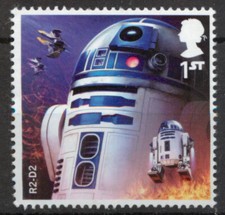 Star Wars R2-D2 robot space GB 2015 MNH mint stamp D128 *COMBINED POSTAGE*