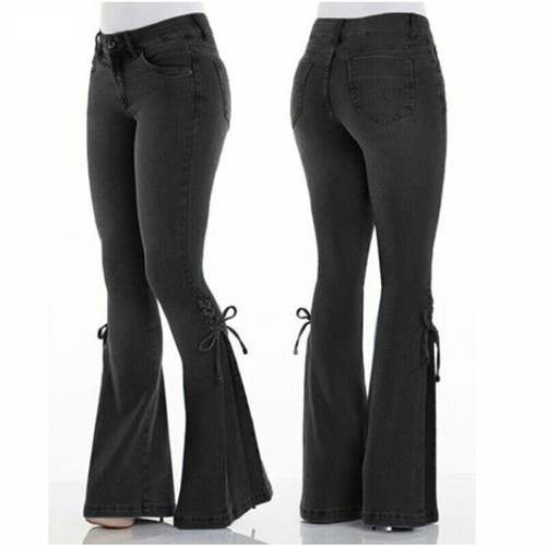 Lady women flared jeans bell - women,