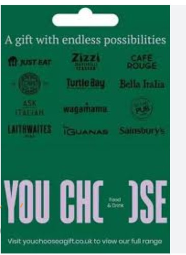 You choose voucher - £50,