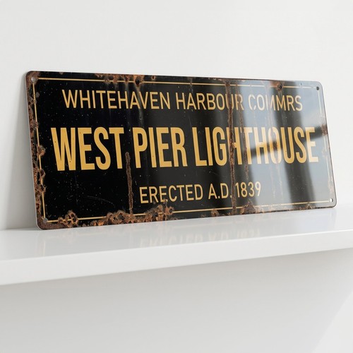 West pier lighthouse sign 28cm - west,