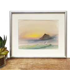 Framed Seascape Watercolour