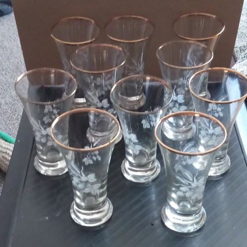 Set clear glass tapered - glass,