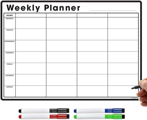 Magnetic weekly meal planner - magnetic,