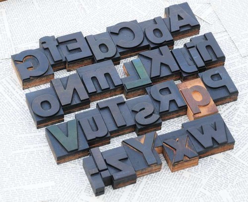 Mixed alphabet letterpress - alphabet,