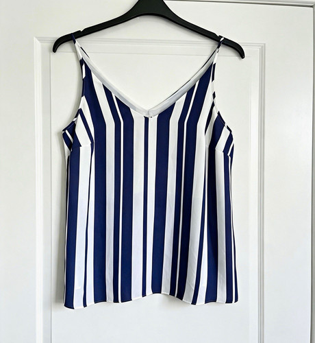 Papaya blue white striped - white,