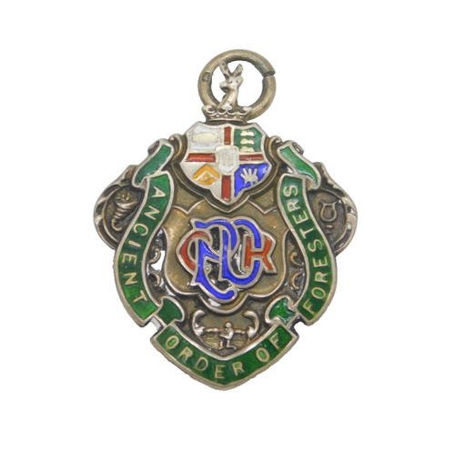 Sterling silver enamel - &,