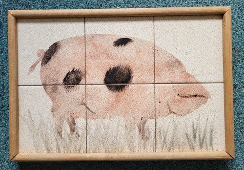 Retro six ceramic tile - ceramic, wall