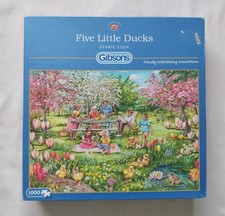 1000 Piece Gibson Jigsaw Puzzle - Five Little Ducks - Debbie Cook - Used