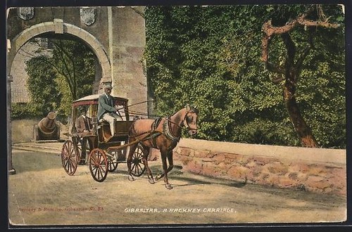 Postcard gibraltar hackney - gibraltar,,