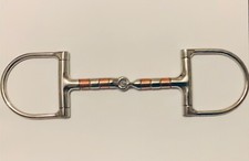 MYLER HORSE RIDING D-RING SNAFFLE BIT WITH COPPER ROLLERS B-1911 5-6.5 INCH