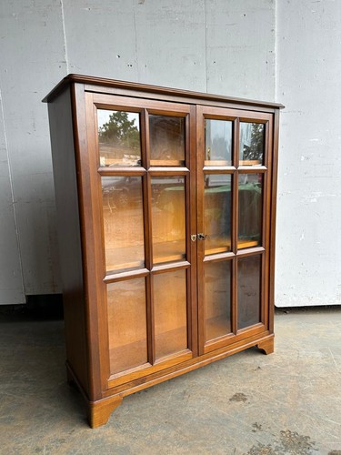 Stained elm bookcase - a,