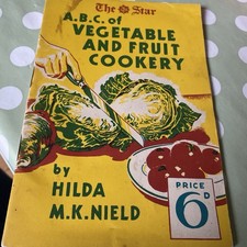 Wartime WW2 ABC of Vegetable and Fruit Cookery Book 1940s
