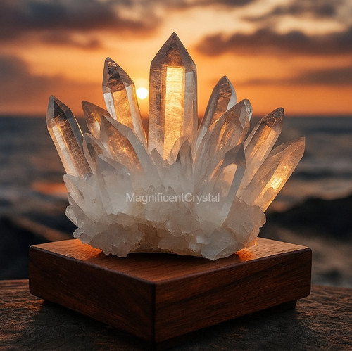 450gnatural clear quartz - clear, white