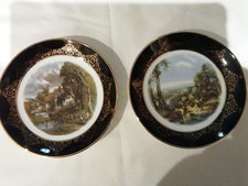 Vintage Regency Bone China Decorative Plates 2 - Country Scenery - 6" diameter