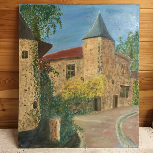 French naive vintage oil - vintage,